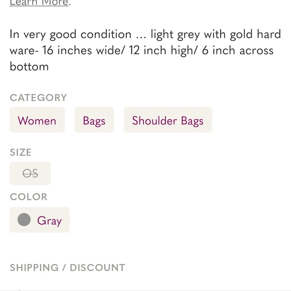 Burberry Gray Leather Shoulder Bag - Picture 11 of 11